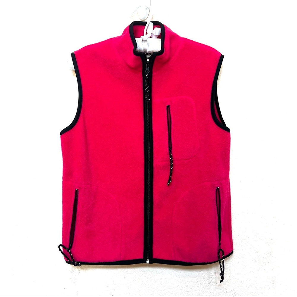 ✅ Tiara Hot Pink Black Trim Vest Medium F-17